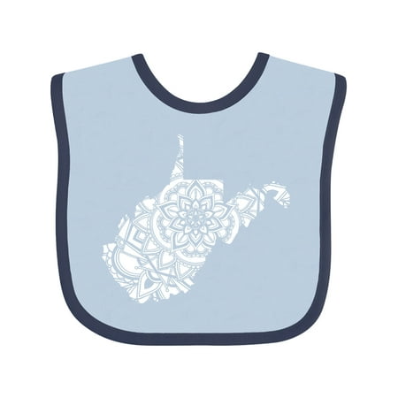 

Inktastic West Virginia Silhouette Mandala Gift Baby Boy or Baby Girl Bib