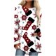 thumbnail image 1 of Mujeres moda casual manga larga cuello redondo tops blusa suelta camisas impresas Pompotops FGAJ12056, 1 of 5