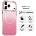 thumbnail image 2 of ELEHOLD For Apple iPhone 17 Magnetic Protective Case Cover Shock-Absorbent Anti-Fingerprint Wireless Charging Non-Slip Gradient Back Cover,Pink, 2 of 7