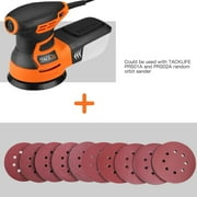 Tacklife 100pcs Hook and Loop Sandpaper for Random Orbital Sander, 5-inch 8-Hole Discs