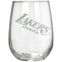 Los Angeles Lakers Etched 17oz. Rally Cry Stemless Wine Glass