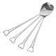 thumbnail image 2 of cucharas de acero inoxidable con forma de corazón, cucharas para revolver, vajilla para postres, pasteles y café., 2 of 6