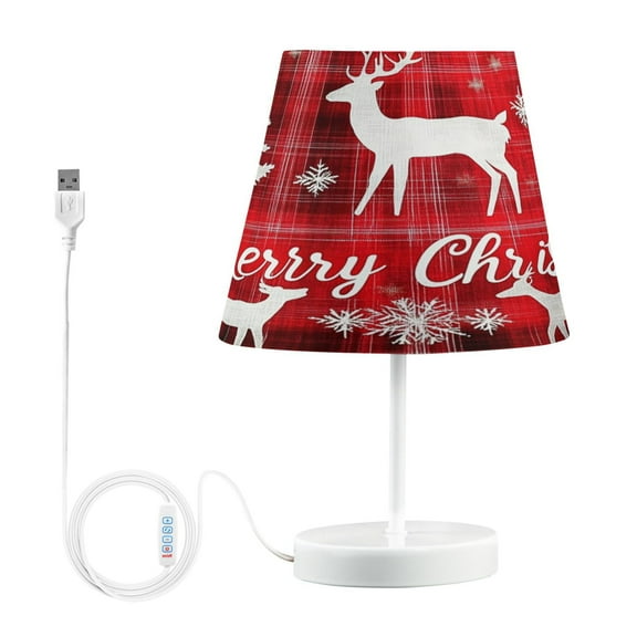 BZSMCE Table Lamp Creative Reindeer and Christmas Trees Simple Pattern Night Light