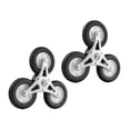 thumbnail image 1 of yuksok 2 Pcs Roues d'Escalier de Remplacement Polyvalentes Pliables pour Chariot 22,5 cm Noir, 1 of 9