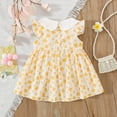 thumbnail image 3 of Vedolay Shirt Dress Little Girls Vintage Sleeveless Dress Kids Sundress Casual Dresses,Yellow 2-3 Years, 3 of 5