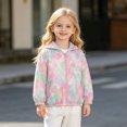 thumbnail image 2 of Curuila Child Toddler Girls Coat With Zipper Long Sleeve Floral Print Hooded Jacket For Girls Summer Lightweight Soft Outerwear Size 3-4 Years, 2 of 9