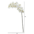 thumbnail image 2 of Nearly Natural 44in. Phalaenopsis Orchid Artificial Flower (Set of 3), White, 2 of 4