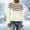 White, variant on Tweang Fair Isle Sweater Women Knitted Sweater Vintage Sweater Women Retro Sweater Fisherman Sweater Women Nordic Sweaters for Women Beige L