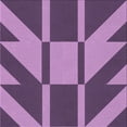thumbnail image 1 of Ahgly Company Machine Washable Indoor Square Transitional Orchid Purple Area Rugs, 4' Square, 1 of 7