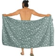 thumbnail image 5 of LA LEELA Men's Cotton Linen Effect Swimwear Beach Cover Up Swimsuit Pareo Wrap Sulu Sarong For Men One Size Shadow, Flamingo Vacation, 5 of 5