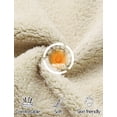 thumbnail image 5 of FEOYA Hooded Coat Men's Thermal Thick Outwear Softshell Coat Fleece Sweatshirt Winter Sherpa Lined Jacket Zip Up with Pockets L Brown, 5 of 6