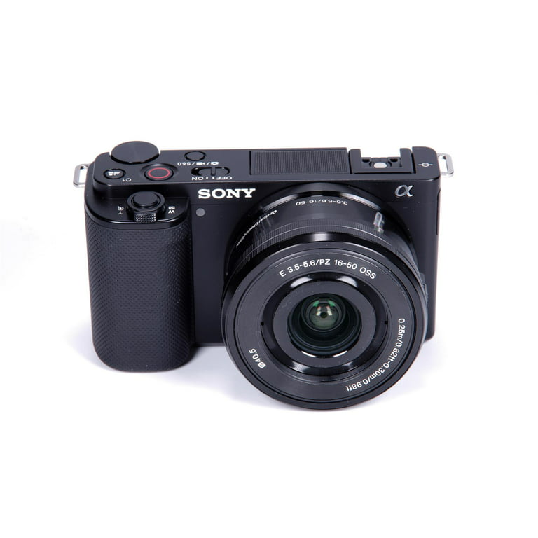 Sony ZV-E10 Mirrorless Camera with 16-50mm Lens + 2pcs 64GB Memory + LED  Video Light + Case+ Tripod + Steady Grip Pod + Filters + Macro + 2X Lens +  2X