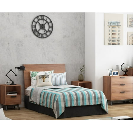 Steel Twin Size Headboard - Mainstays Mid Century Modern Headboard, Multiple Sizes, in Umber