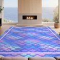 thumbnail image 2 of Design&I 2'x3' Washable Accent Rug Pet Friendly & Non-Slip Built-In Grip Kawaii Aesthetic Ombre Scale Cute Starfish Border Purple Mermaid Refined for Kitchen, Station, 2 of 7