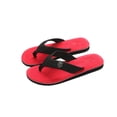 thumbnail image 3 of Men‘s Flip Flops, Color Blocking Design with Textured Non-Slip Footbed & Ventilation Grooves, for Beach, Pool, Shower, and Summer Wear Red 40, 3 of 6