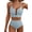 Baby Blue, variant on 2 Piece Bikini Set U-Wire Cutout Popular Swimsuit High Waisted Textured 2026 Summer Beach Swim Bathing Suits