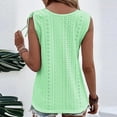 thumbnail image 4 of Camiseta sin mangas LIZALIG con cuello en V, sexy, casual, holgada, verde liso, para mujer, 4 of 4
