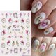 thumbnail image 4 of Flower Nail Art Stickers Spring Nail Decals for Acrylic Nails 3D Self Adhesive Nail Art Supplies Cute Floral Butterfly Nail Designs Finger Manicure De, 4 of 4