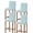 Blue, variant on Teal Striped Bar Stool Covers Set of 6, Simple Art Vertical Stripe Farmhouse Stretch Washable Bar Chair Covers with Backs, Removable Pub Counter Height Chair Cover for Kitchen Dining Room Cafe
