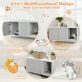 thumbnail image 6 of Costway Cat Litter Box Enclosure Cat Washroom Hidden Litter Box Enclosure Grey, 6 of 10