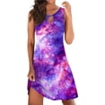 thumbnail image 2 of WILLBEST Vestidos de Mujer Vestidos de Verano para Mujer Moda Ojo de Cerradura sin Mangas Camiseta sin Mangas Boho Estampado Floral Casual Playa Mini Vestido Mediana​​, 2 of 3