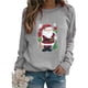 thumbnail image 3 of Sudadera con cuello redondo y manga larga para otoño e invierno, con estampado de Papá Noel, jersey navideño, ropa de calle, sudadera navideña informal, 3 of 5