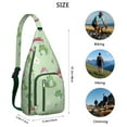 thumbnail image 3 of Artistic Frog & Floral Sling Backpack – Watercolor Tree Frog, Mushroom & Forest Print Crossbody Bag for Travel, Hiking & Everyday Use, 3 of 3