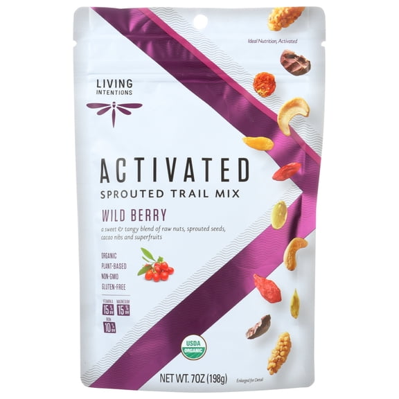 Living Intentions Organic Sprouted Trail Mix - Wild Berry , 7 Oz