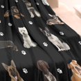 thumbnail image 3 of Dog Breeds Blanket,Comfortable Soft Flannel Throw Blanket,All Season,Warm Lightweight Blankets for Sofa Bed Couch Living Room Chair,30"x40", 3 of 4