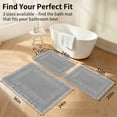 thumbnail image 2 of JIATER Waffle Bathroom Rugs 24x17,Soft Absorbent Bath Mat Non-Slip Backing Quick Dry Washroom Mats,Light Gray, 2 of 9