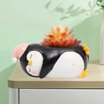 thumbnail image 3 of Succulent Pots, Cartoon Animal Planter Pot with Drainage and , Small Penguin, 3 of 8