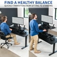 thumbnail image 2 of VIVO Black Electric 42" Standing Desk Monitor Riser, Dual Arm Sit Stand Tabletop, 2 of 8