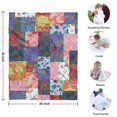 thumbnail image 4 of Colorful Pioneer Flower Patchwork Blanket,Comfortable Soft Flannel Throw Blanket,All Season,Warm Lightweight Blankets for Sofa Bed Couch Living Room Chair,30"x40", 4 of 4