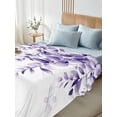 thumbnail image 5 of Purple Eucalyptus Flat Sheets Only King Size, Soft Breathable Bed Top Sheets for Mattress, Botanical Plant Rustic Branch Floral Luxury Bedding Flat Sheets for Home Hotel Bedroom Bed Protection, 5 of 9