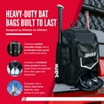 thumbnail image 2 of Hit Run Steal Bat Bag Backpack, Holds 4 Bats, Glove, and Helmet, Black Camo, 2 of 6