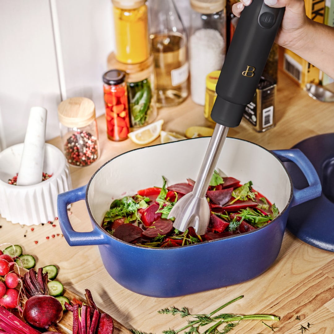 Beautiful 2-Speed Immersion Blender with Chopper & Measuring