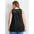 thumbnail image 2 of Avenue Women's Plus Size Lace Yoke Detail Tank, 2 of 2