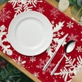 thumbnail image 4 of Dmlowu Christmas Placemats Set of 4 - Heat Proof Christmas Place Mats, Non-Slip Table Mats for Party Holiday Decor, Merry Christmas Decorations Placemats for Dining Table, 4 of 8