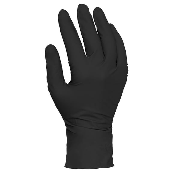 ProWorks® Nitrile Powder Free 7 Mil Exam Gloves, Black Med - Box of 100