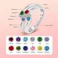 thumbnail image 5 of YUPPOLKR Sterling Silver Personalized Mothers Ring with 1/2/3/4/5/6 Birthstones & Names Custom Birthstone Ring for Women Custom Family Ring for Mom Wife Grandmother, 5 of 7