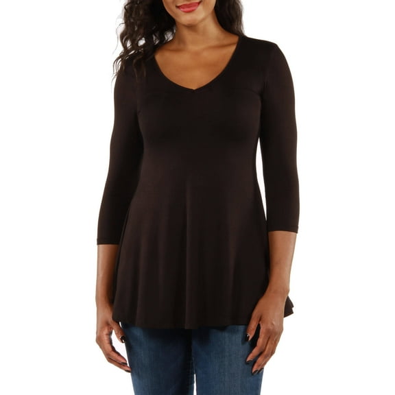 Women's Sublime Silky Black Tunic Top