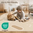 thumbnail image 4 of ODIKA 9'x12' Brown Beige Geometric Pattern Design Washable Area Rug Modern Aesthetic for Master Suite, California King, Under Bed, Non-Shedding, Easy Care, 4 of 7
