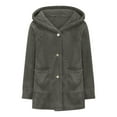 thumbnail image 3 of Warm Fleece Jackets for Women, Fuzzy Hooded Casual Coats 2025 Cardigan Sweaters Outerwear with Pockets Fall Winter, 3 of 6