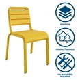 thumbnail image 5 of Novogratz Poolside Gossip, June Outdoor/Indoor Stacking Dining Chairs, 2-Pack, Yellow, 5 of 6