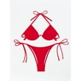 thumbnail image 5 of Bikini Sets for Women Two Piece Swimsuits Halter String Triangle Bathing Suit Tie Side Bottom Swimwear, 5 of 5