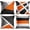 Grey and Orange, variant on Set of 4 Throw Pillow Covers Modern Abstract Stripe Simple Geometric Acrylic Bold Decorative Pillow Cases Home Decor Square 18x18 Inches Pillowcases(Black Grey Orange)