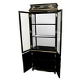 thumbnail image 5 of Oriental Furniture Lacquer Curio Cabinet, Black Mother of Pearl Ladies, decorative item, oriental design, any occasion, any room, 5 of 6