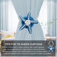 thumbnail image 3 of Alzapaños para cortinas, lazos magnéticos para cortinas, (Juego de 4) ganchos de sujeción para cortinas con perlas de estrella de mar, Clips para ventanas decorativas bohemias pequeñas, 3 of 5
