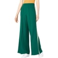 thumbnail image 1 of Project 28 Womens Pleated Front Casual Wide Leg Pants, Green, Large, 1 of 1