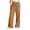 Brown, variant on Women Drawstring High Waist Wide Leg Draped Pants 3D Seam Stitching Loose Fit for Patio Tea Gatherings And Backyard Afternoon Socials Blue XXL